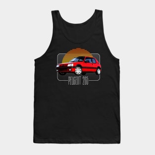 Peugeot 205 / Retro 80s Style Fan Design Tank Top